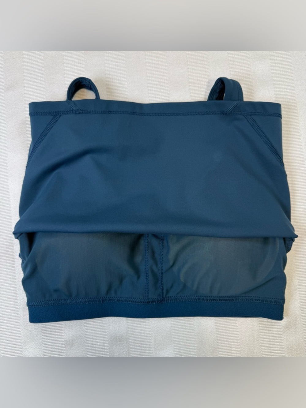 Free Spirit Outlet XS Teal Blue Longline Sports Bra Crop Tank Athletic Top - Picture 6 of 9